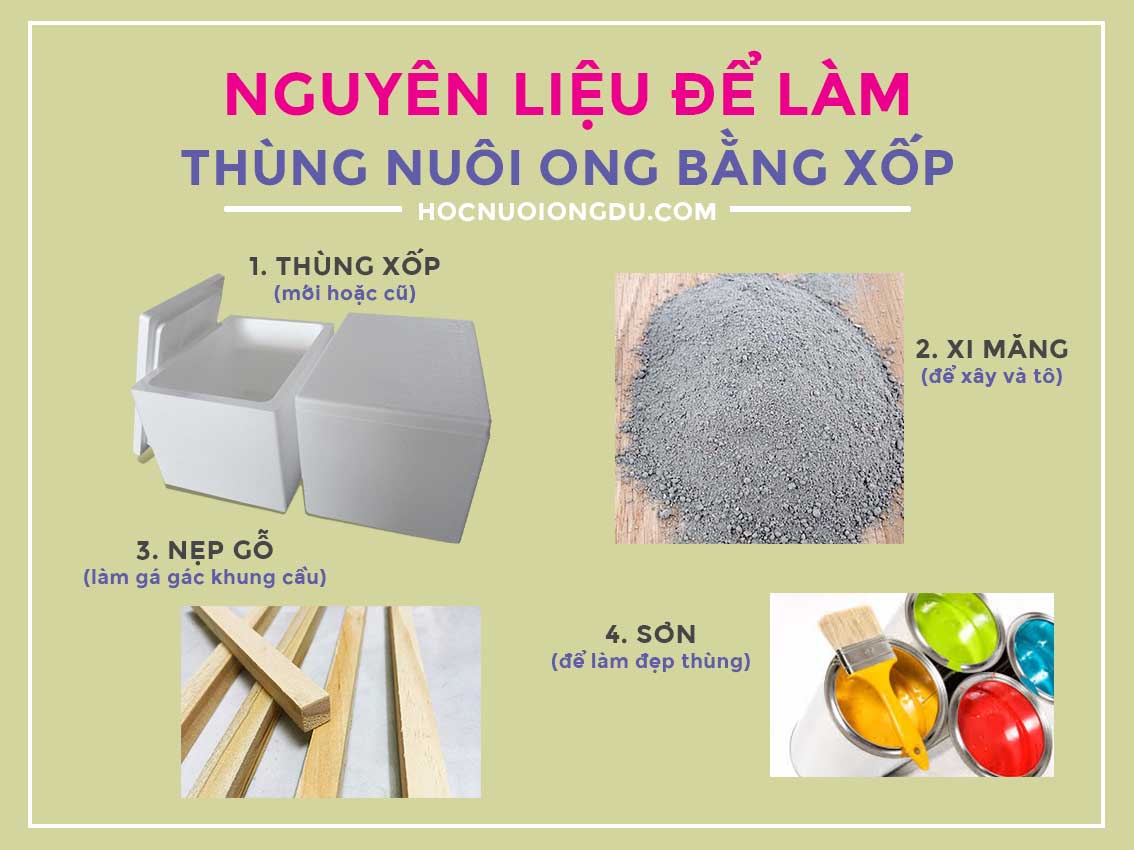 Cách làm thùng nuôi ong bằng xốp để nuôi ong mật trên sân thượng 