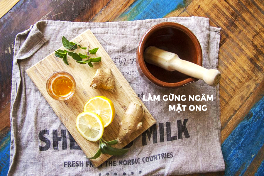 cách ngâm gừng với mật ong