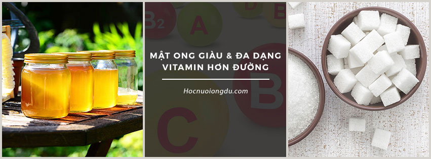 Nên thay thế đường bằng mật ong vì mật ong nhiều Vitamin hơn đường