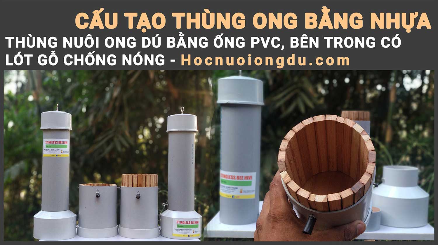 thùng nuôi ong bằng nhựa PVC dùng nuôi ong mật dú