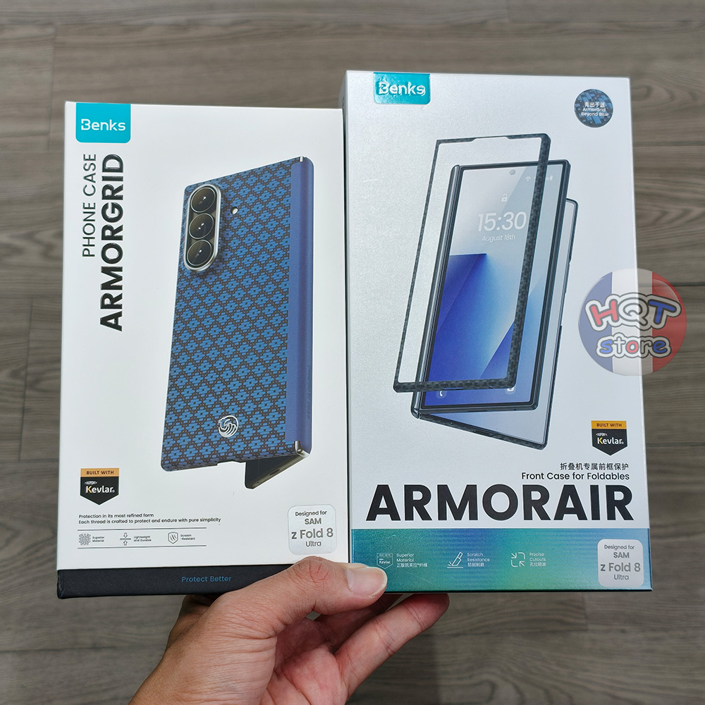 Combo Kính Ốp Benks ArmorGrid Air Case Samsung Z Fold 8 Ultra