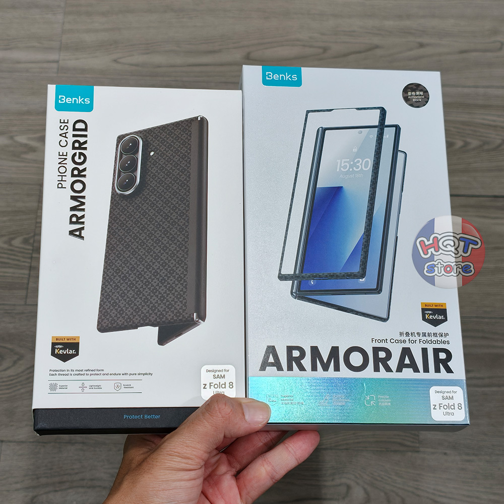 Combo Kính Ốp Benks ArmorGrid Air Case Samsung Z Fold 8 Ultra