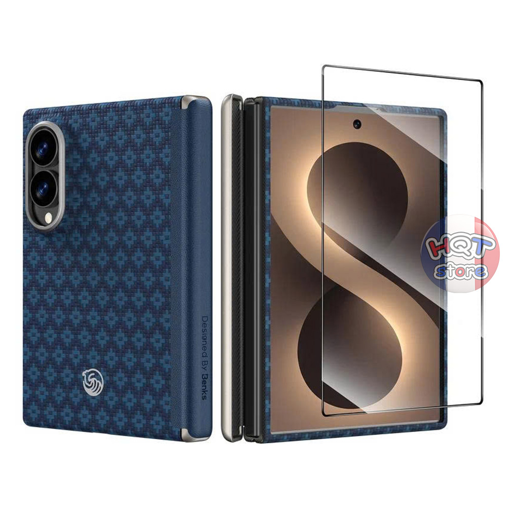Combo kính ốp carbon ArmorGrid Air Hinge Case cho Z Fold 8
