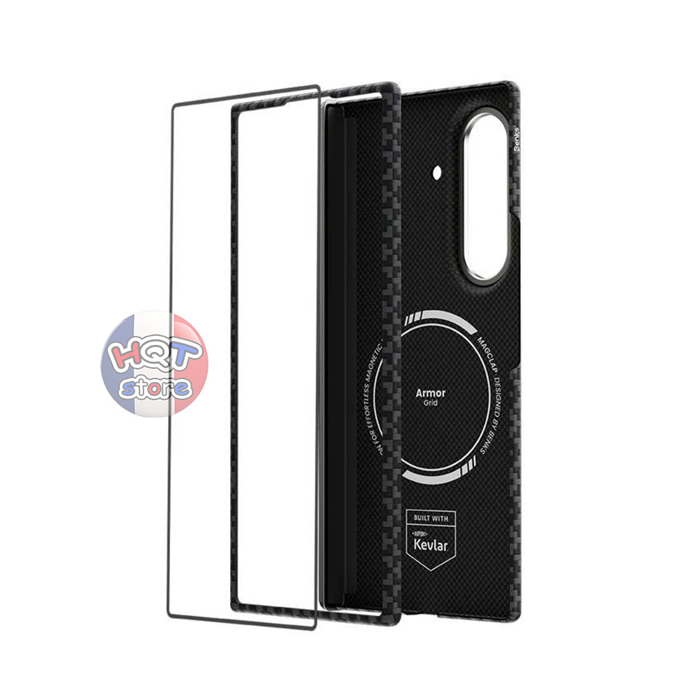 Combo kính ốp carbon ArmorGrid Air Hinge Case cho Z Fold 8 Ultra