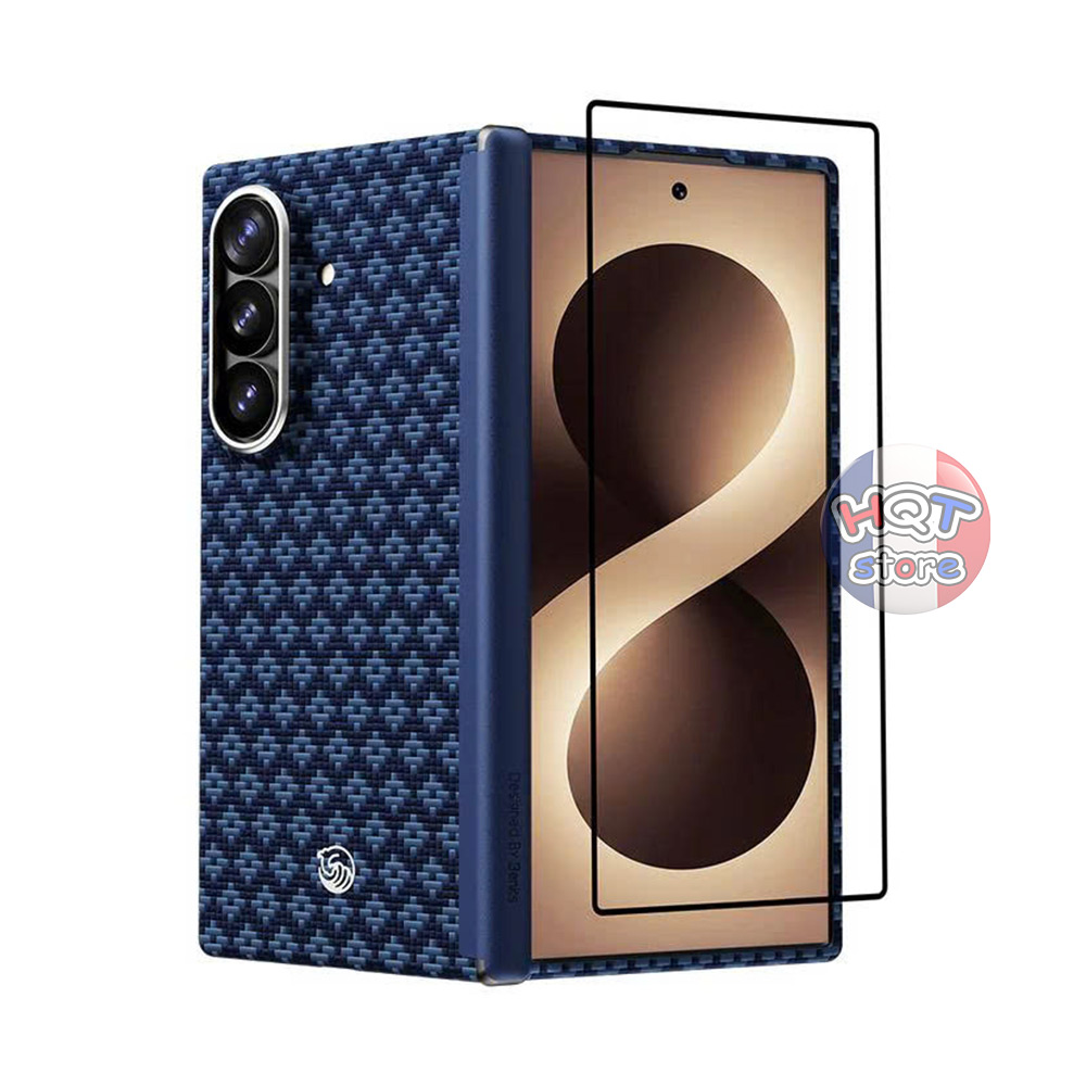 Combo kính ốp carbon ArmorGrid Air Hinge Case cho Z Fold 8 Ultra
