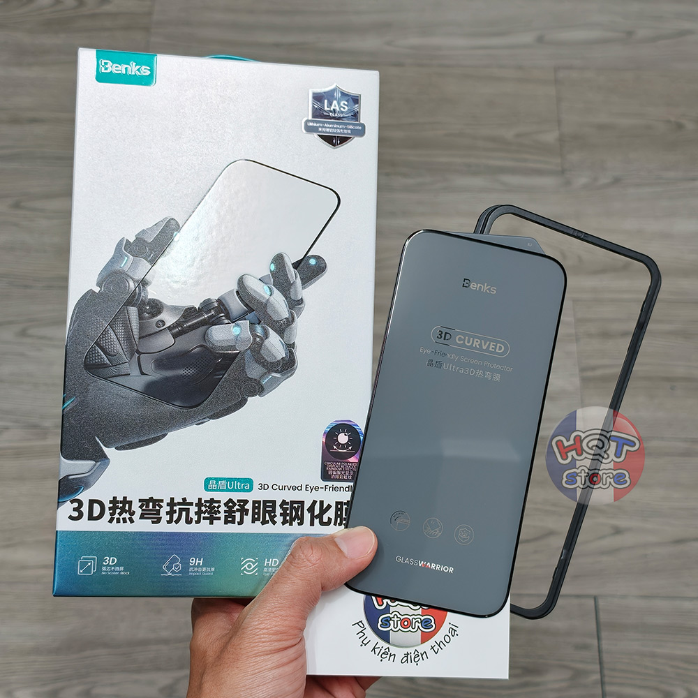Kính Benks GlassWarrior Ultra 3D Clear iPhone 18 Pro Max / 17