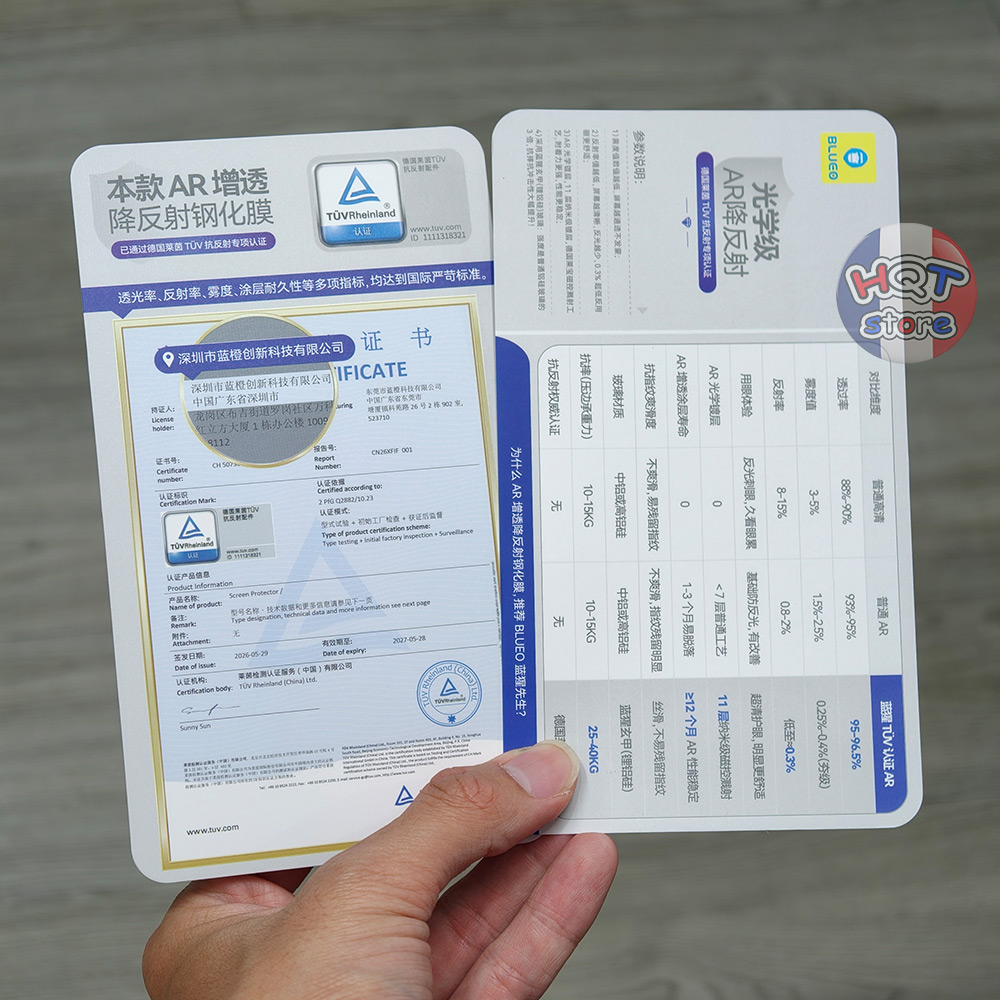 Kính chống chói BlueO Ultra Clear AR TUV cho Z Fold 8 Ultra 8 7