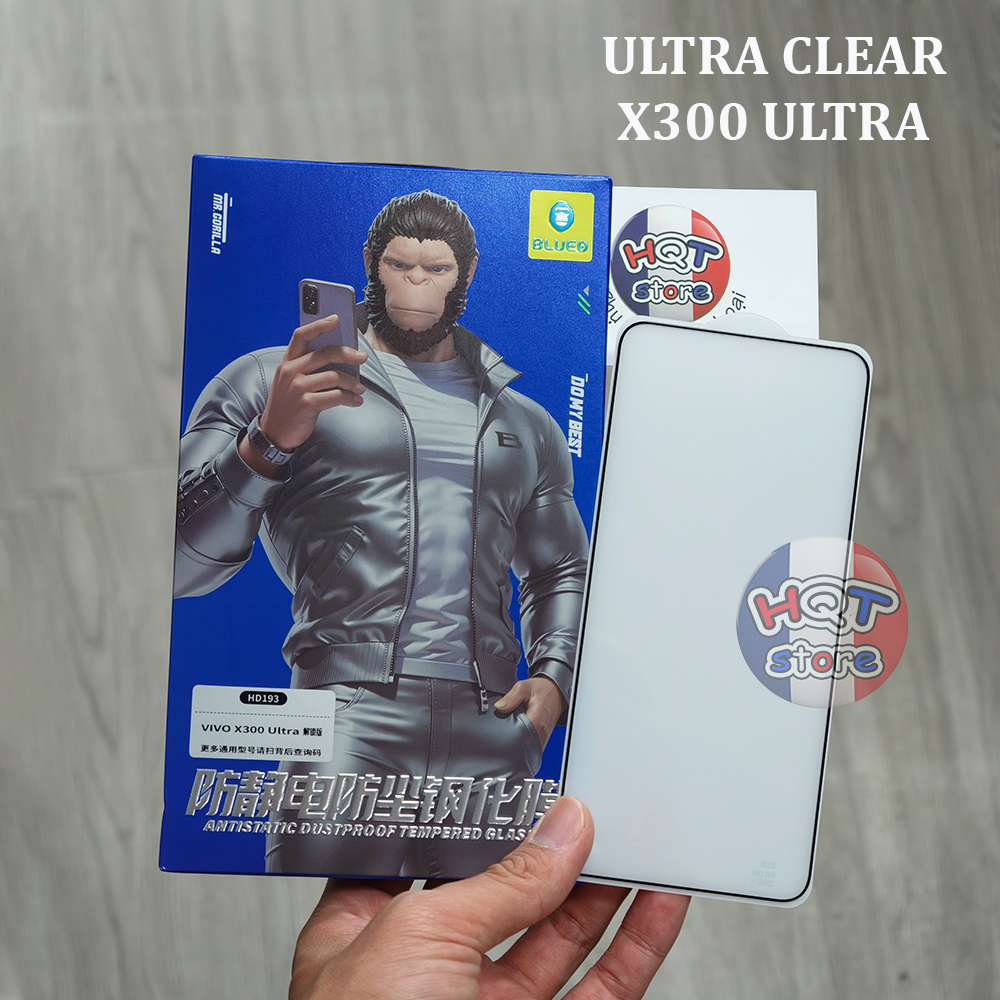 Kính cường lực BlueO Ultra Clear Vivo X300 Ultra trong suốt full keo