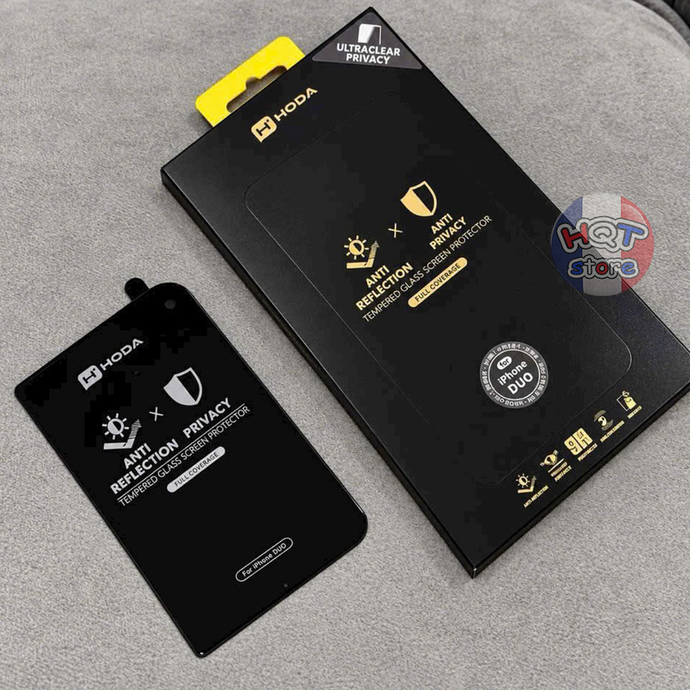 Kính cường lực HODA 2.5D AR + Privacy cho iPhone Duo