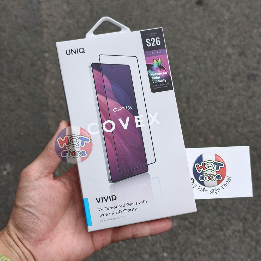 Kính UNIQ Optix Covex Vivid Trong Suốt Samsung S26 Ultra
