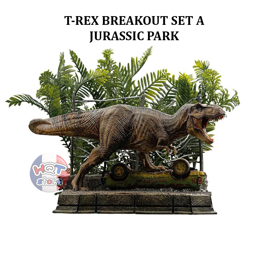 Mô hình T-Rex Breakout Set A Jurassic Park Iron Studios
