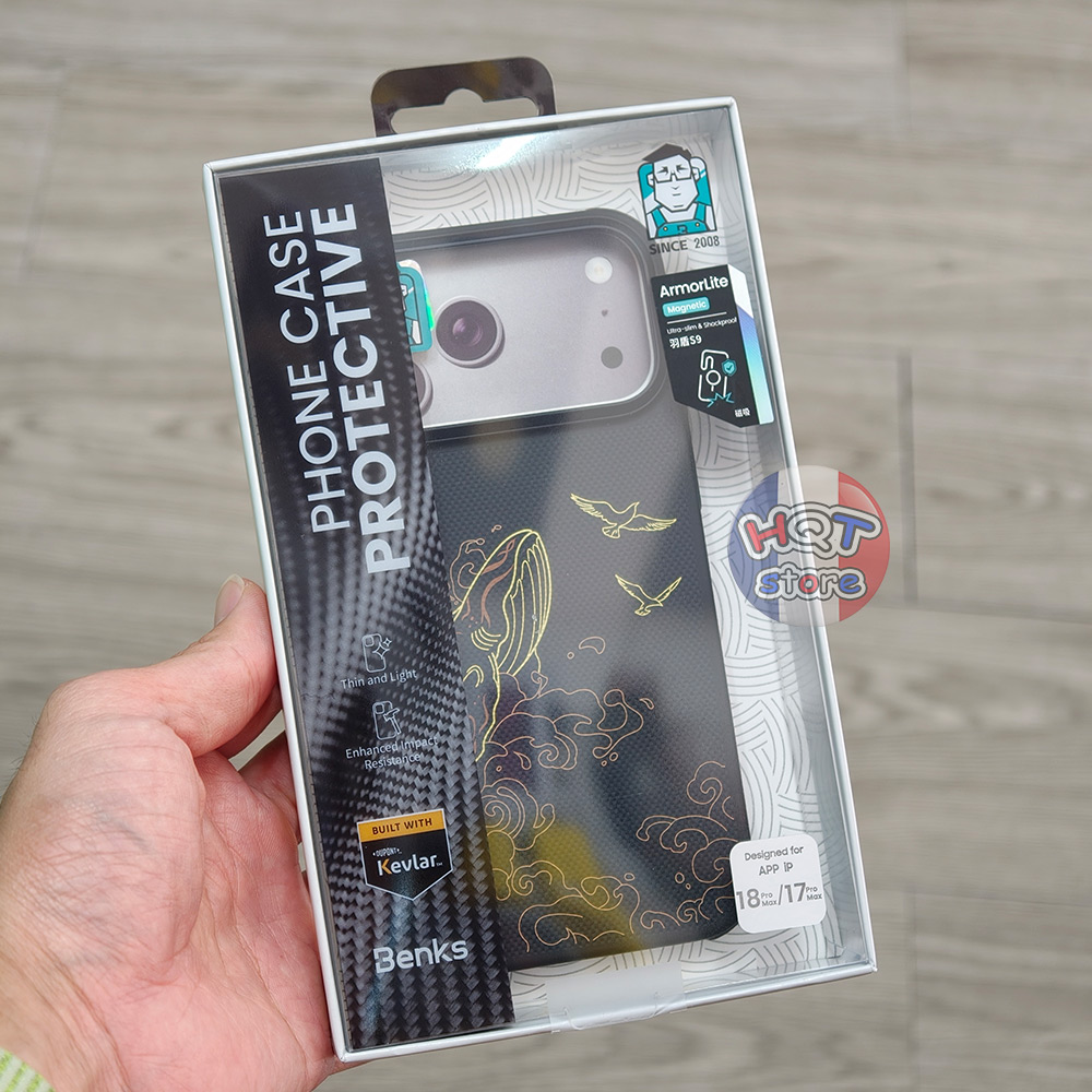 Ốp carbon Benks ArmorLite S9 Case iPhone 18 Pro Max / 17 Pro Max