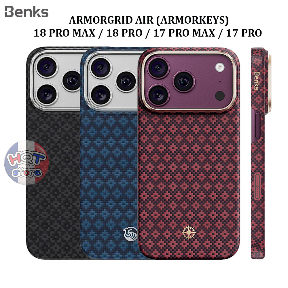 Ốp Kevlar Benks ArmorGrid Air (Armorkeys) iPhone 18 Pro Max 17