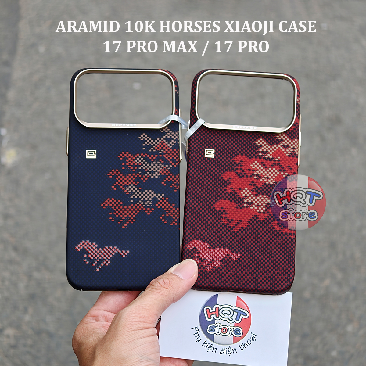 Ốp Lưng Aramid Defense 10K Horses XiaoJi iPhone 17 Pro Max / 17 Pro