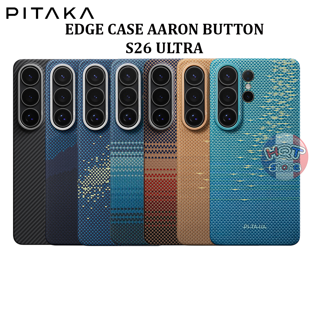 Ốp Lưng Carbon PITAKA Edge Case (Aaron Button) Samsung S26 Ultra