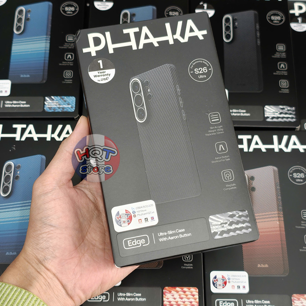 Ốp Lưng Carbon PITAKA Edge Case (Aaron Button) Samsung S26 Ultra
