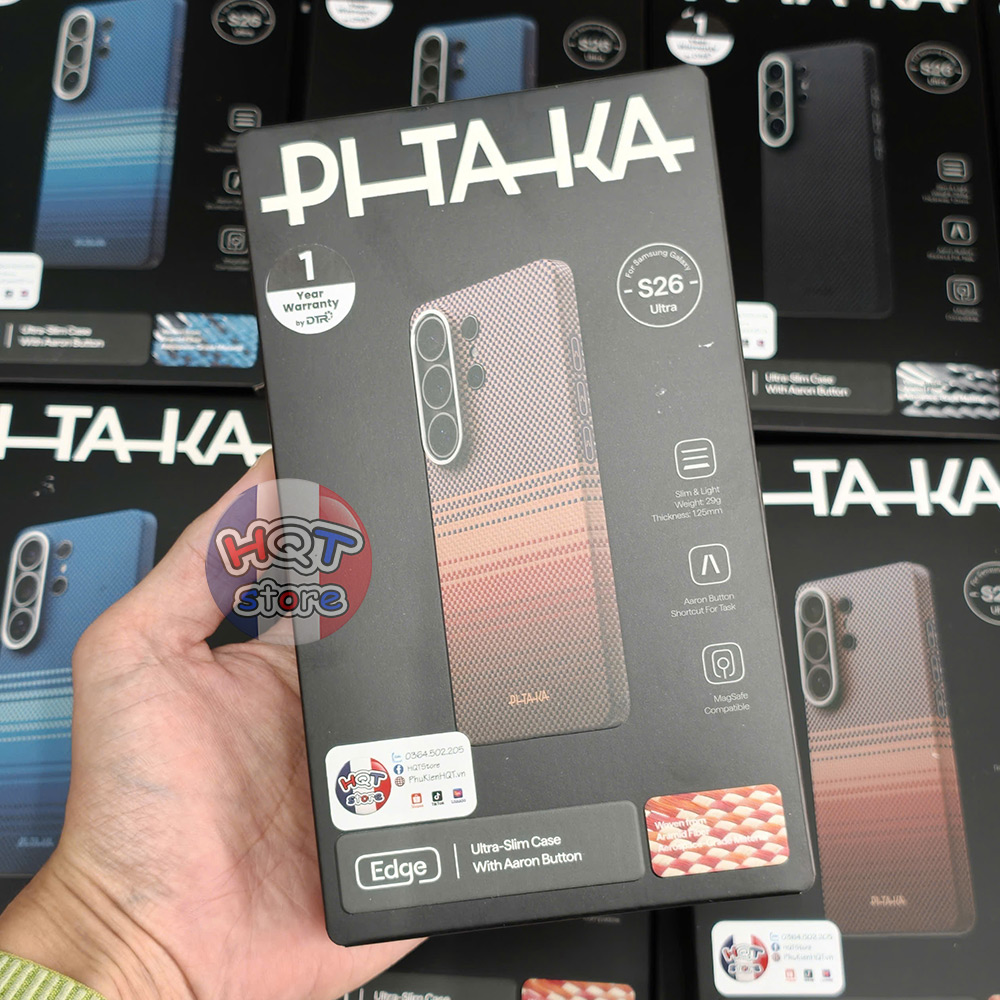 Ốp Lưng Carbon PITAKA Edge Case (Aaron Button) Samsung S26 Ultra