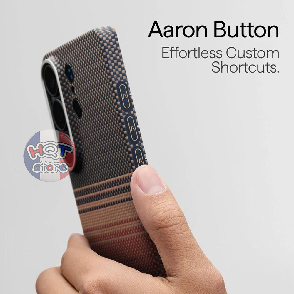 Ốp Lưng Carbon PITAKA Edge Case (Aaron Button) Samsung S26 Ultra