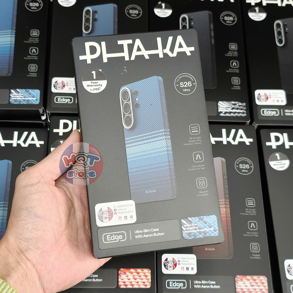 Ốp Lưng Carbon PITAKA Edge Case (Aaron Button) Samsung S26 Ultra
