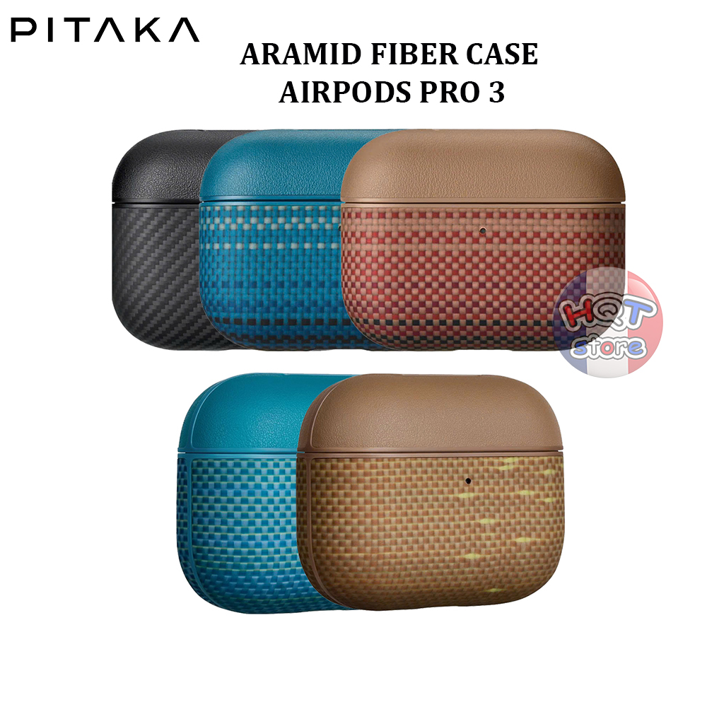 Ốp lưng sợi carbon PITAKA Aramid Fiber Case cho Airpods Pro 3