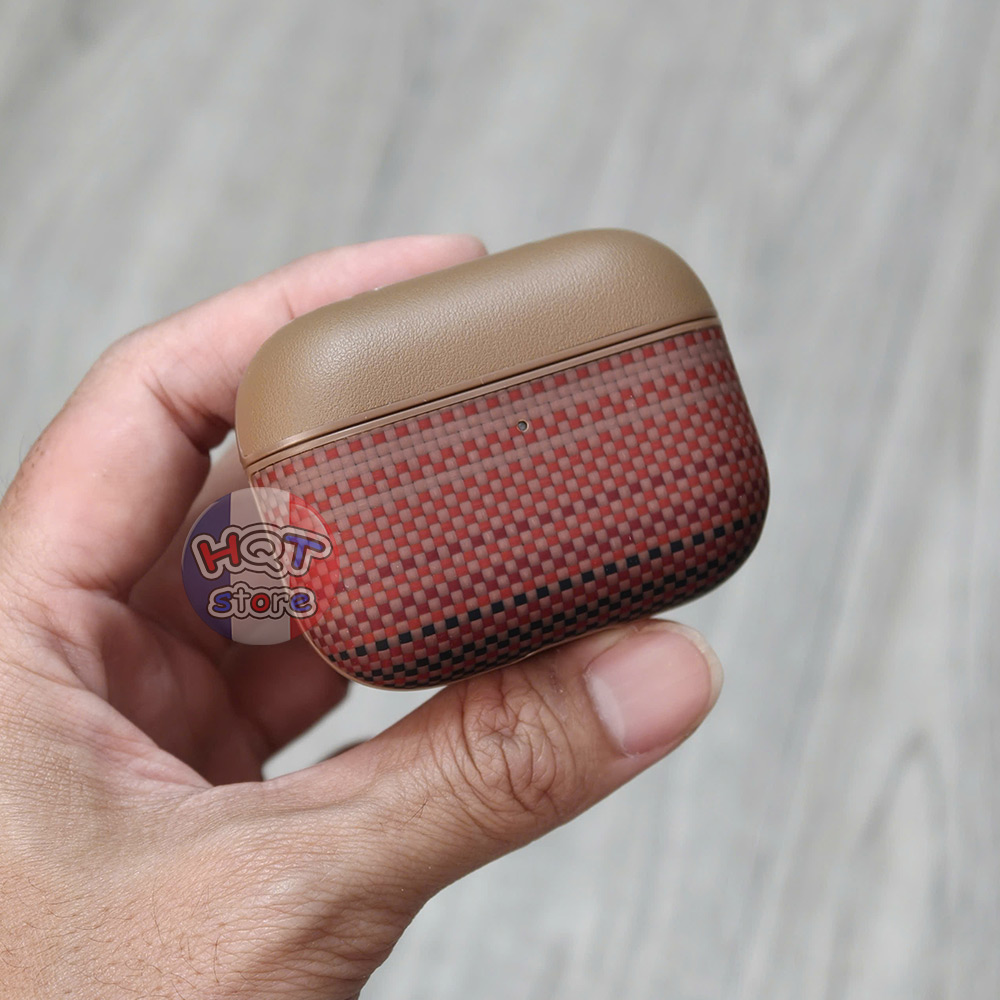 Ốp lưng sợi carbon PITAKA Aramid Fiber Case cho Airpods Pro 3