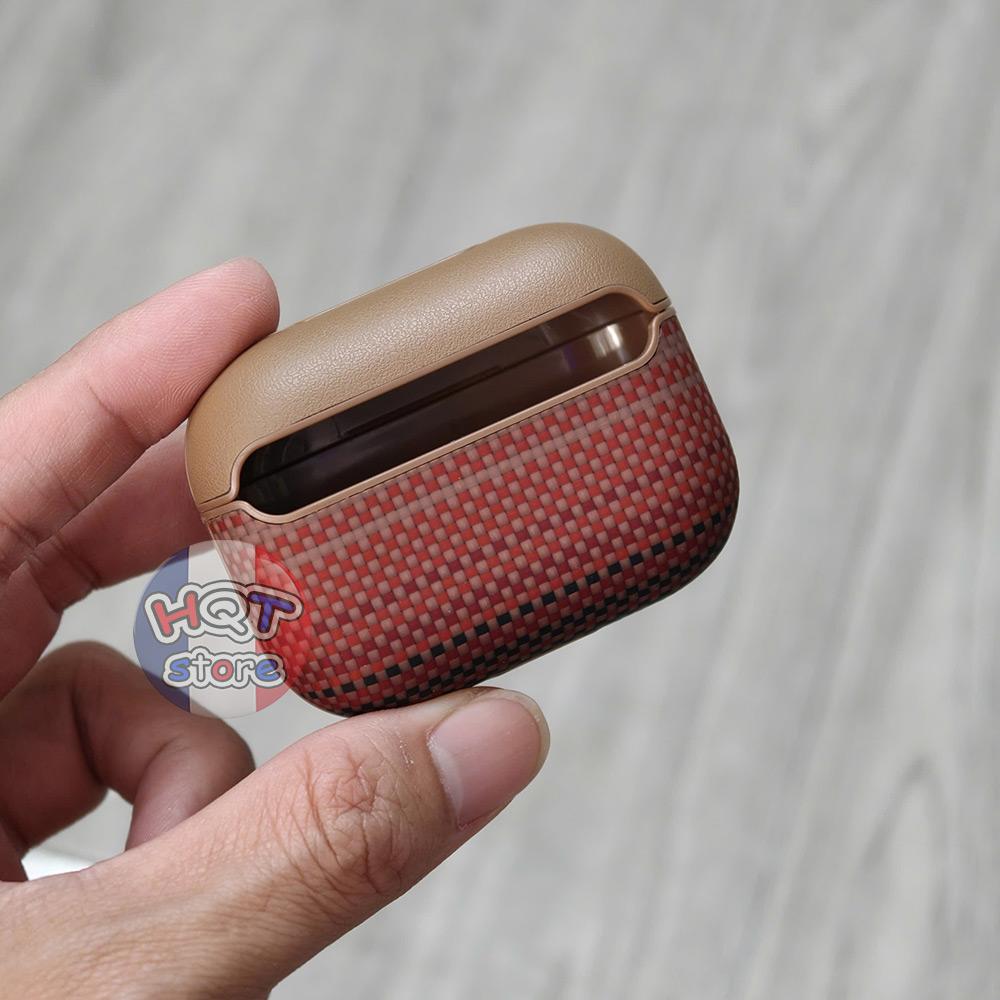Ốp lưng sợi carbon PITAKA Aramid Fiber Case cho Airpods Pro 3