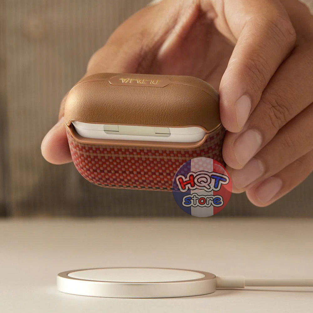 Ốp lưng sợi carbon PITAKA Aramid Fiber Case cho Airpods Pro 3