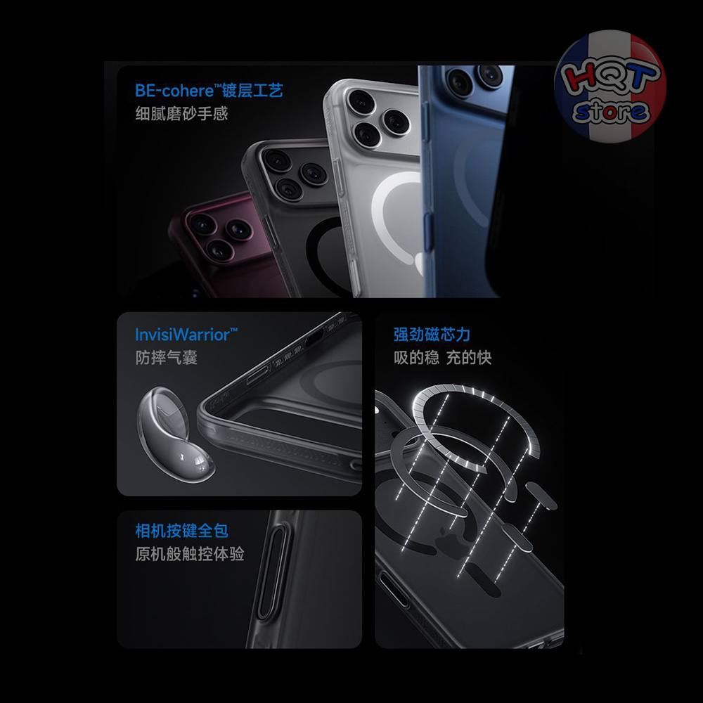 Ốp nhám Benks Lucid Armor cho IPhone 18 Pro Max / Pro / 17