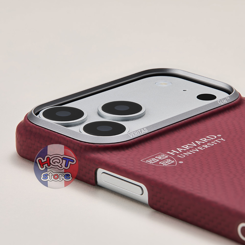 Ốp PITAKA Edge Case Harvard Crimson PitaTap iPhone 17 Pro Max / 17 Pro