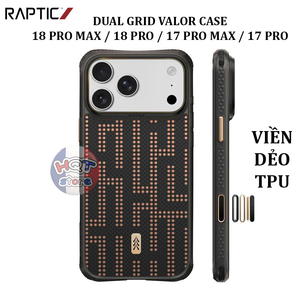 Ốp Raptic Aramid Dual Grid Valor iPhone 18 Pro Max / Pro / 17