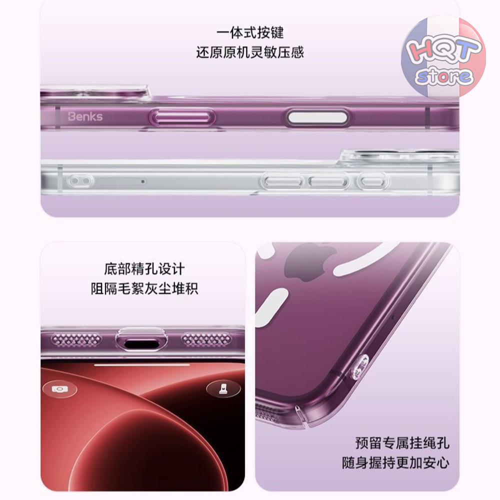 Ốp trong mỏng Benks Crystal Slim Case IPhone 18 Pro Max 17 Air