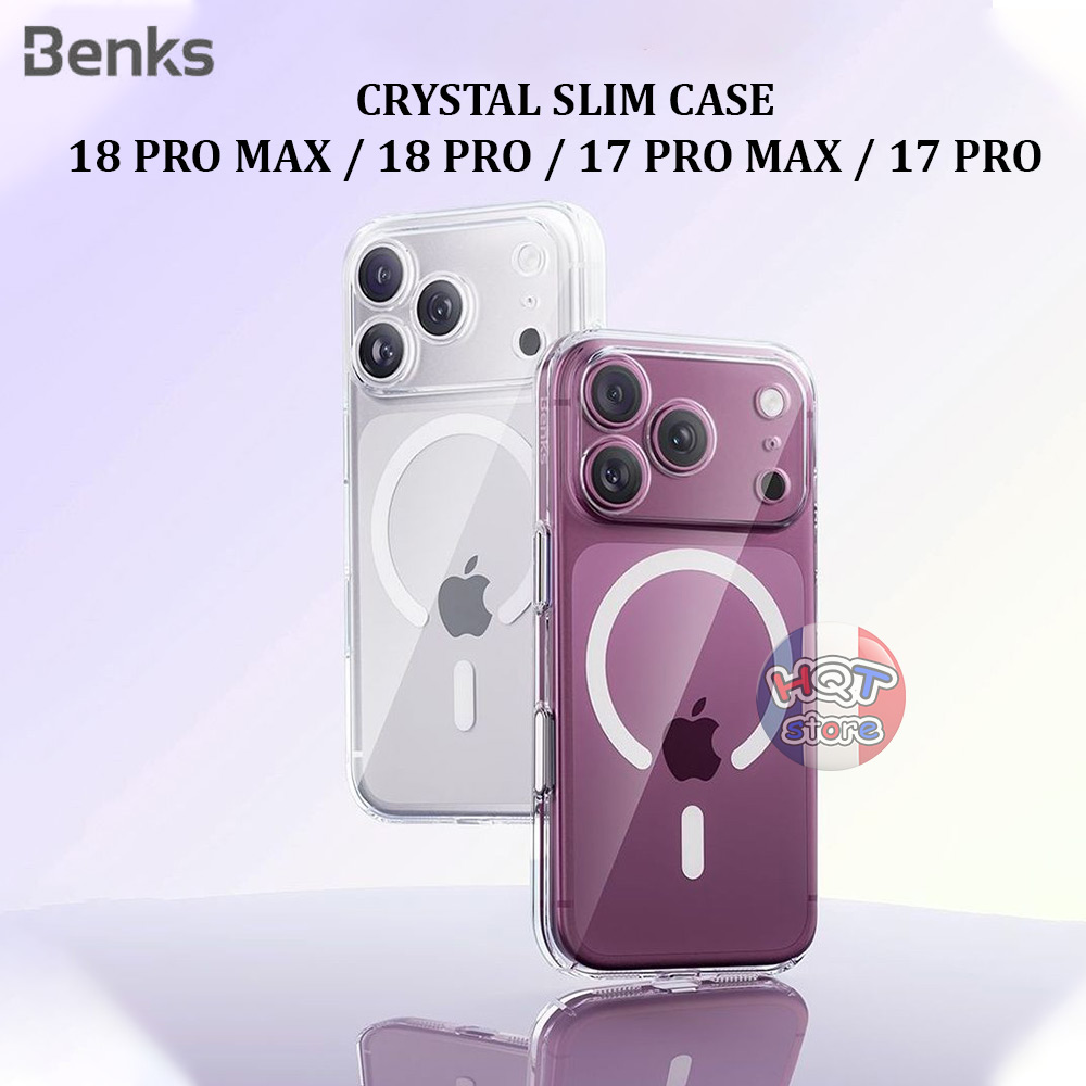 Ốp trong mỏng Benks Crystal Slim Case IPhone 18 Pro Max 17 Air
