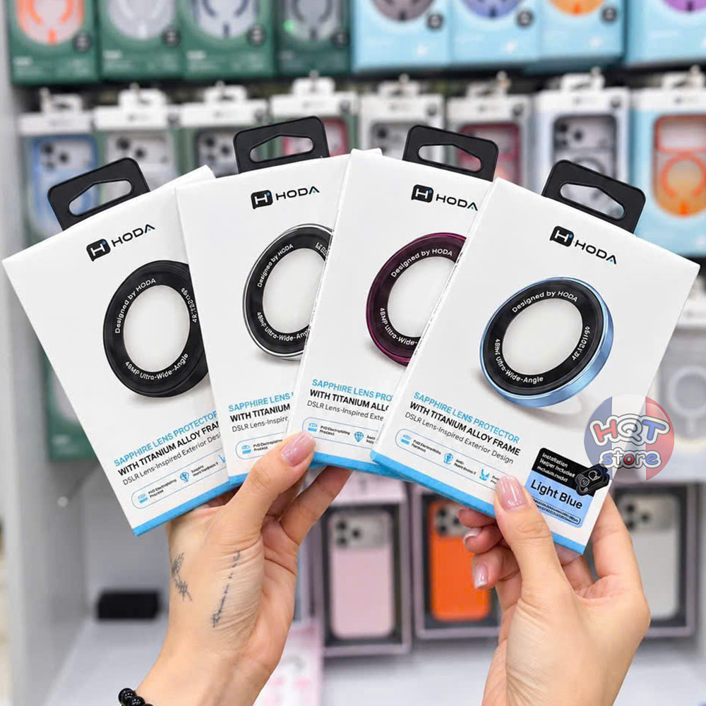 Ốp viền kính Camera Hoda Sapphire DSLR iPhone 18 Pro Max Pro