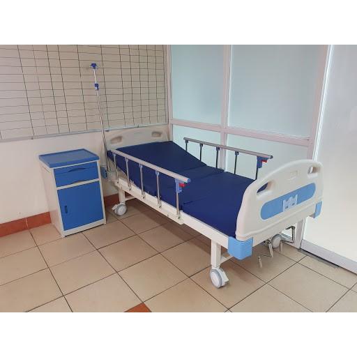 Giường 2 tay quay sắt sơn tĩnh điện