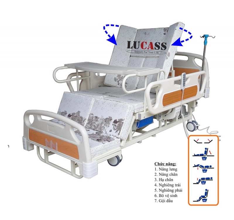 Giường bệnh nhân đa năng Lucass GB 4​​​​​​​- giường y tế chạy điện