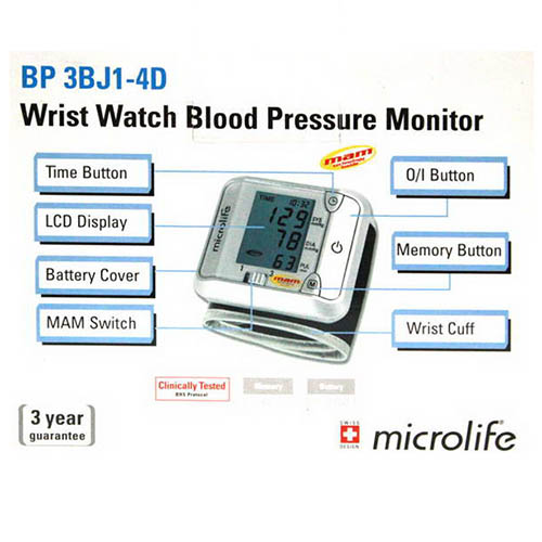 Máy đo huyết áp cổ tay Microlife BP3BJ1-4D