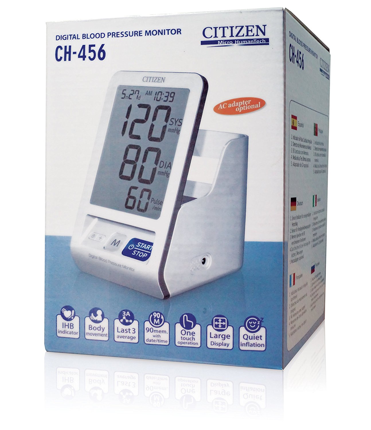 Máy đo huyết áp bắp tay Citizen CH-456