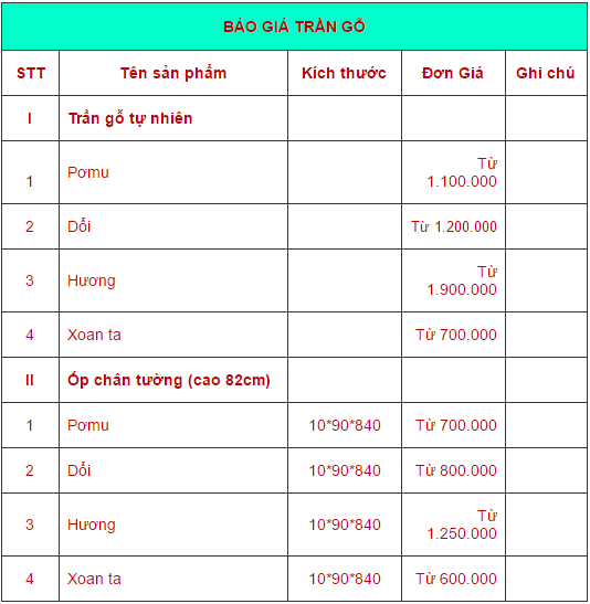 Trần gỗ- Báo giá các loại trần Gỗ 3 giá trần gỗ tự nhiên