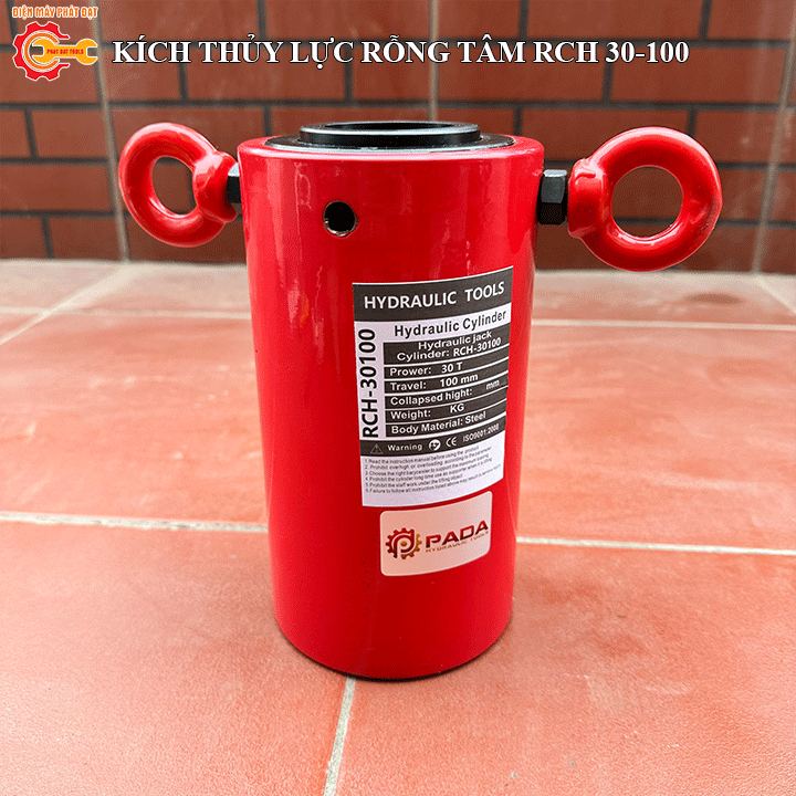 Kích Thủy Lực Rỗng Tâm 100 Tấn RCH-30100 – Lực ép 30T, hành trình 100mm