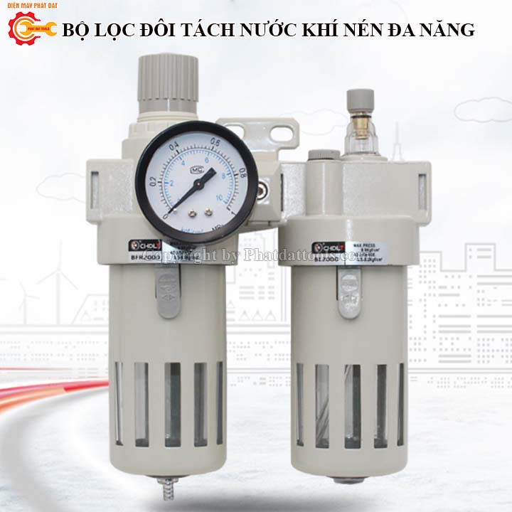 Lọc nước khí nén kép to – Tách nước khí nén hiệu quả