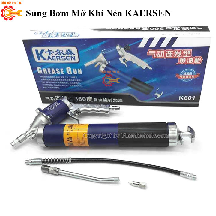 Súng Bơm Mỡ Khí Nén KAERSEN K-601 – Bơm Mỡ Nhanh, Áp Lực Mạnh