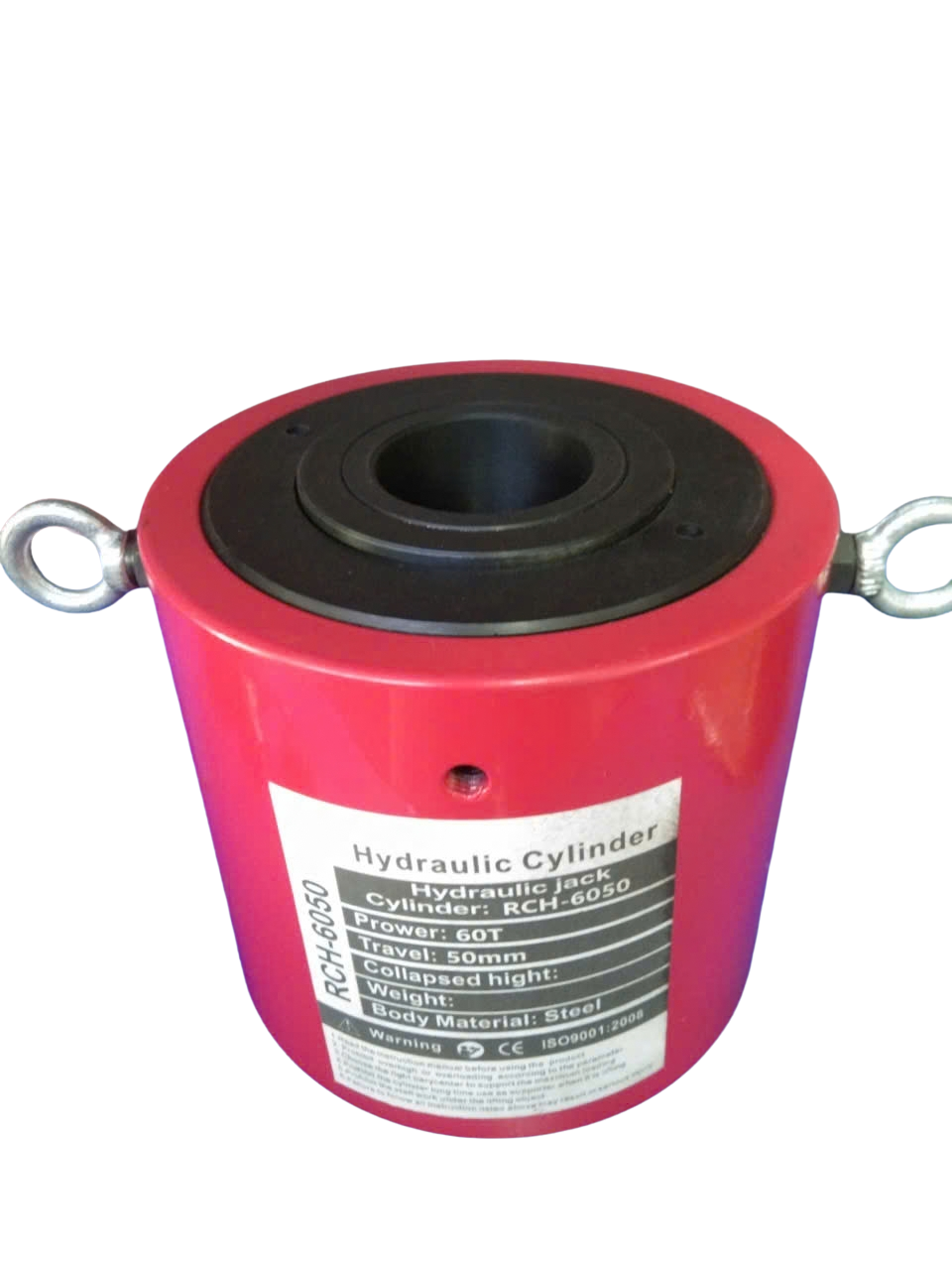 Kích Thủy Lực Rỗng Tâm RCH-6050, Lực Kích 60 Tấn, Hành Trình 50mm, Lỗ Tâm 55mm