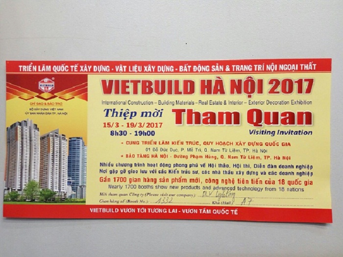 TRÂN TRỌNG KÍNH MỜI TOÀN THỂ KHÁCH HÀNG, ĐỐI TÁC THAM DỰ TRIỂN LÃM VIETBUID 2017