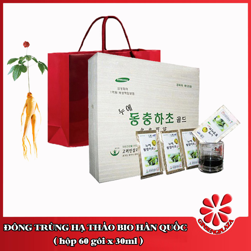 ĐÔNG TRÙNG HẠ THẢO CAO CẤP TRONG HỘP GỖ ĐEN ĐẲNG CẤP HÀN QUỐC