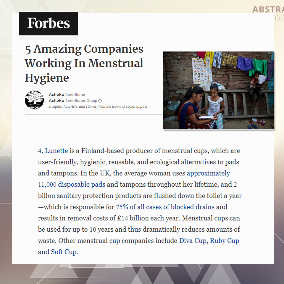 Lunette là 1 trong 5 Công ty có tác động xã hội tuyệt vời trên toàn cầu do Forbes bình chọn