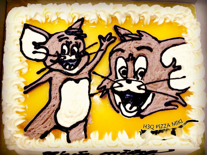 Trang trí bé trai 3d chủ đề Tom và Jerry sang trọng kingtrangtrivn