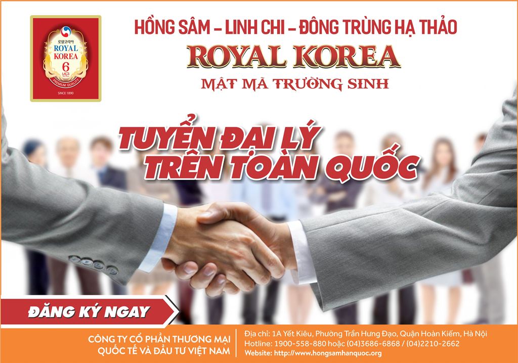 Hồng sâm linh chi Hàn Quốc tuyển dụng