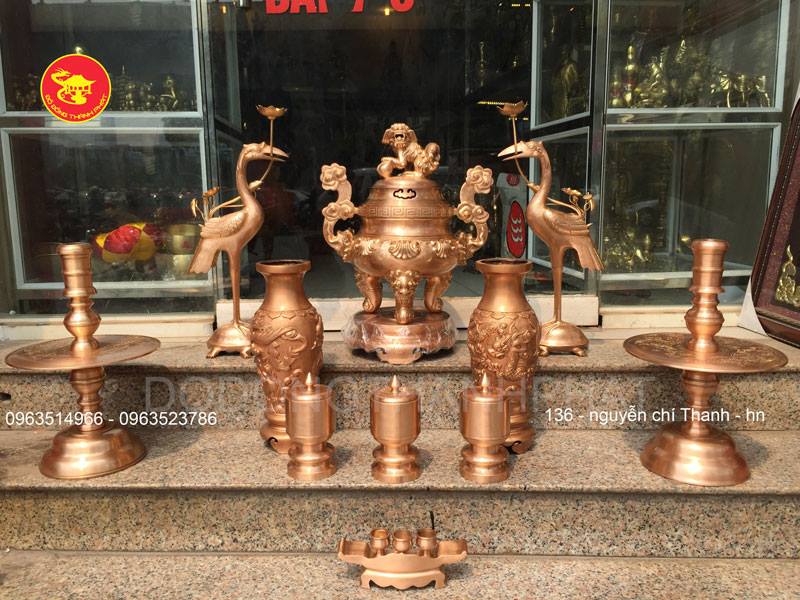 Đồ thờ cúng bằng đồng đẹp tại Yên Bái| Địa chỉ bán đồ đồng uy tín
