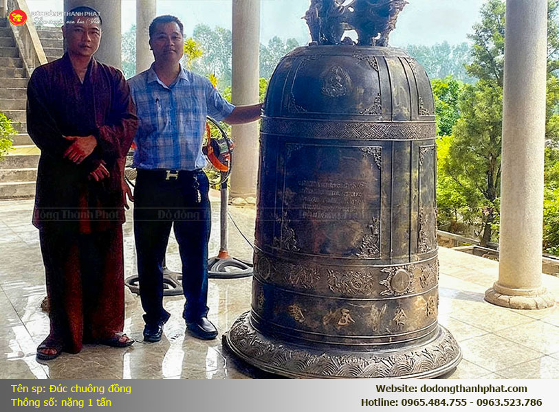 Giá Và Quy Trình Đúc Chuông Đồng 1 Tấn Đỏ Nguyên Chất