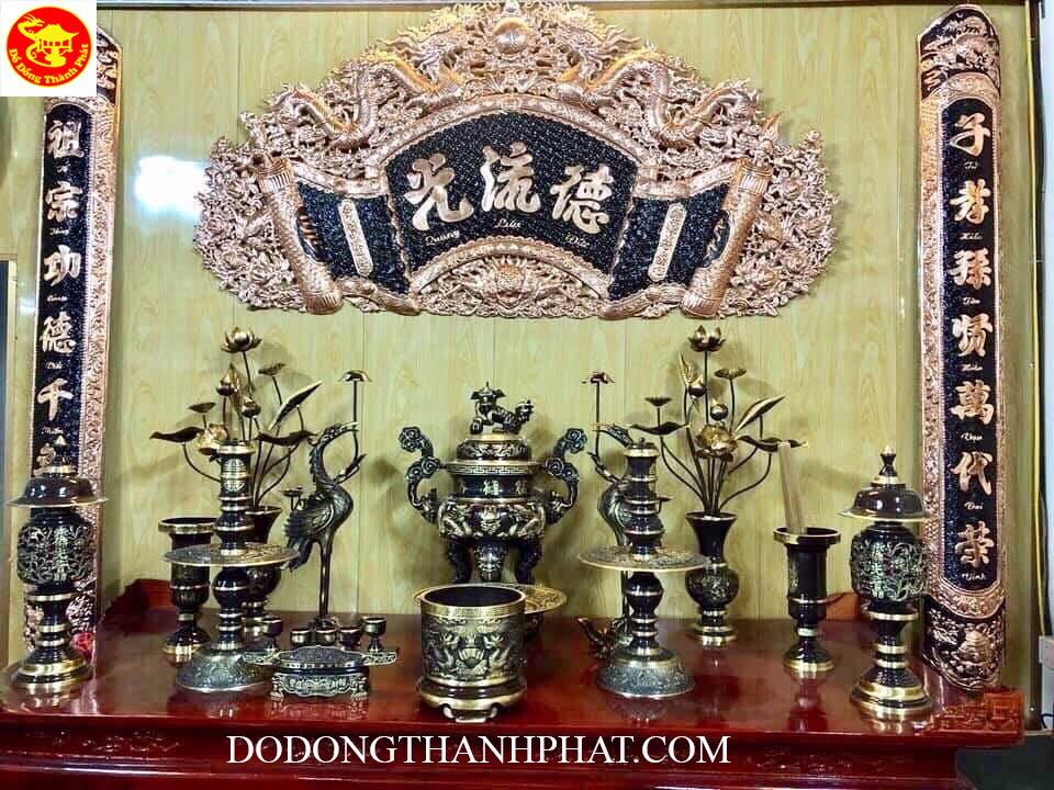 Bộ đồ thờ cúng bằng đồng đầy đủ 16 món